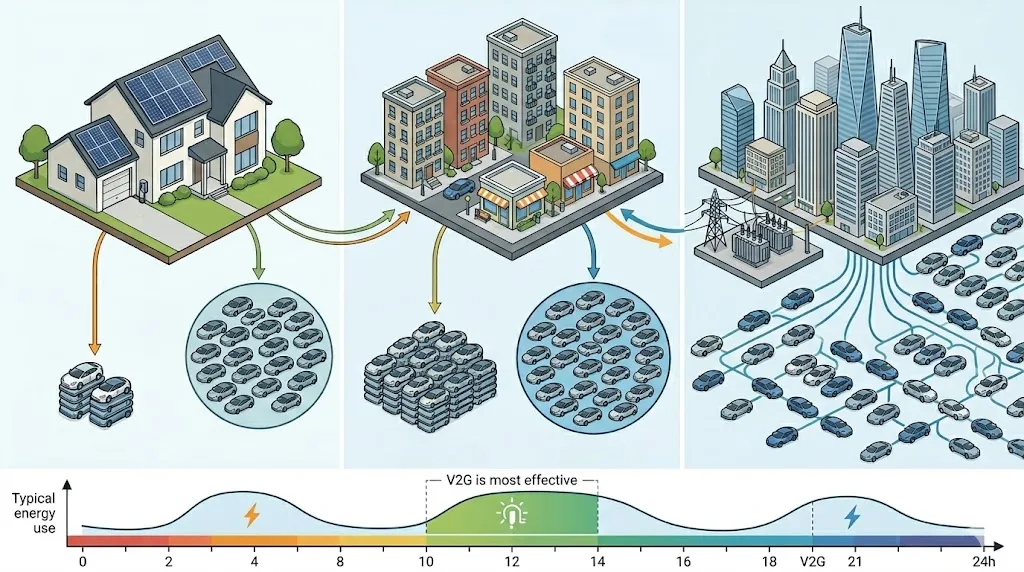 Питание домов электромобилем